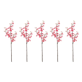 

5 Chinese Plum Blossom Artificial Flowers Home Decoration Wedding Flower Wall Artificial Flowers