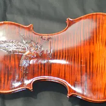 Одноплатная скрипка ручной работы 4/4 3/4 из цельного дерева, натуральный тигр, красный светильник, скрипка, игра на музыкальных инструментах, несколько стилей