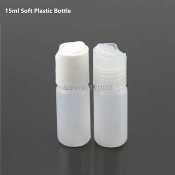 

15ml Clear Empty Plastic Lotion Refillable Bottle Smaple Soft Cosmetic Transparent Emulsion Shampoo Bottle Travel Disc Top Cap