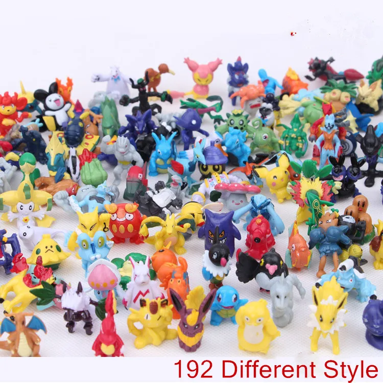 

Hot Toys 192 different styles 24 pieces /bag new collection dolls action toy pokemones figures model 2.5cm-3cm small size