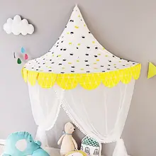 Детские палатки teepee детский игровой домик хлопковая кровать палатка навес складная кроватка палатка Детская комната Декор подарки на день рождения фотографии реквизит