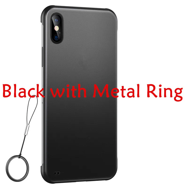 Роскошный Бескаркасный чехол для Oppo Reno 2 Z RENO 10X Zoom Прозрачный чехол для Oppo Realme Q C2 X 3 Pro Realme 1 2X2 XT Жесткий Чехол для ПК - Цвет: Black with Ring