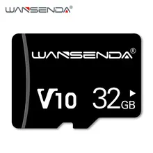 WANSENDA карта памяти Micro SD 128 Гб 64 ГБ 32 ГБ 16 ГБ 8 ГБ класс 10 SDHC SDXC MicroSD TF карта флэш-карта с бесплатным адаптером