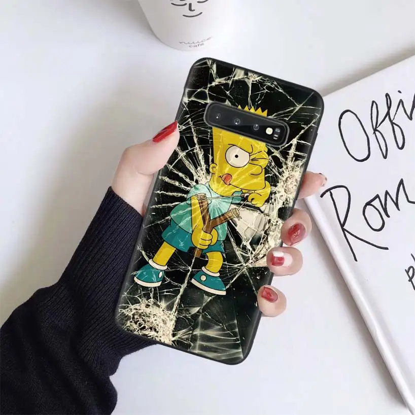 Гомер J. Симпсон черный чехол для samsung Galaxy A50 A70 A50S A10S A20S A10 A20E A30 A40 M40 M30S A80 мягкий чехол для телефона
