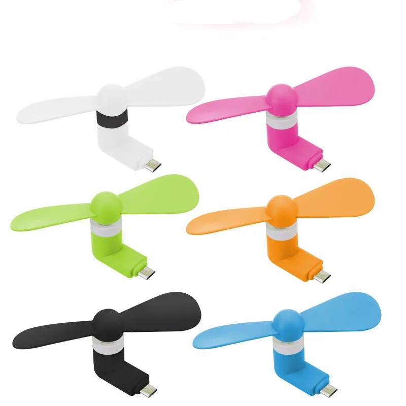 Portable Mini USB Small Fan Apple Android 2 in 1 Mobile Phone Small Fan 21 Gift 2
