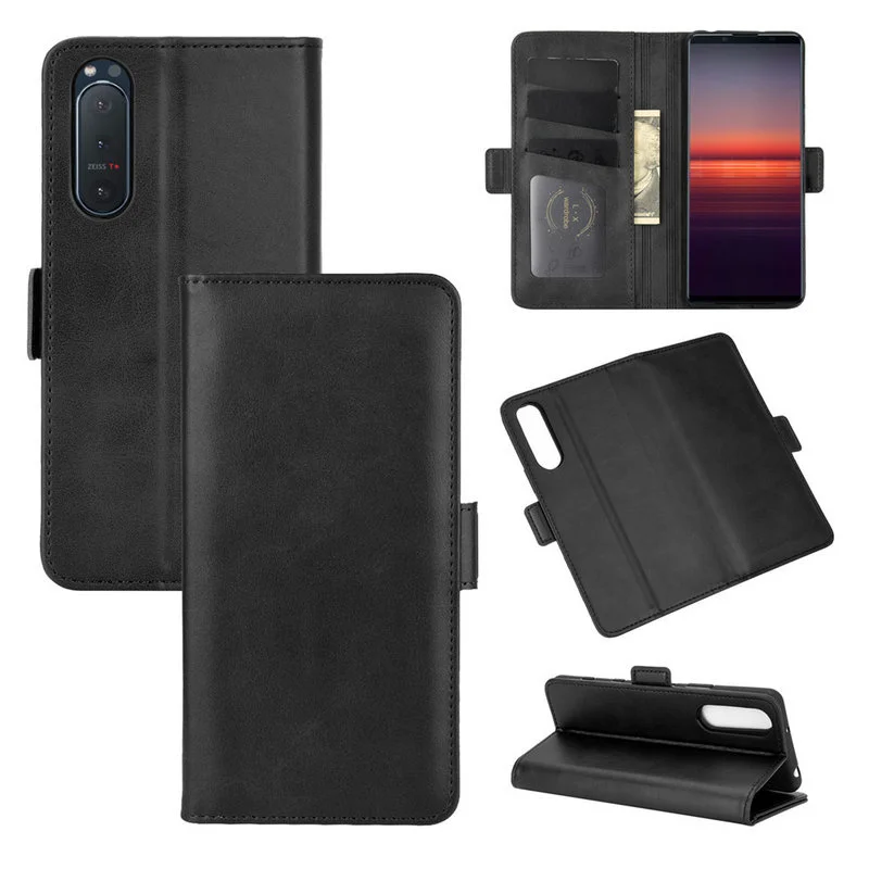 Per Sony Xperia 5 Ii 2 5 M2 Mark Ii Mk Ii Xq-As52 Xq-As62 Xq-As72 Doppio Portafoglio Flip Custodia In Pelle Custodia Per Telefono Capa Etui Fundas
