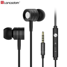 Наушники от Бренда Langsdom М305, наушники из металла, супер бас-вкладыши регулятор громкости с микрофоном, гарнитура наушники для телефона и компьютера, наушники с микрофоном