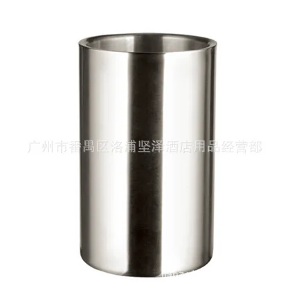 

Shift Sanding Double Layer Stainless Steel Ice Bucket Barrel Vase White Wine Ice Bucket Ice Barrel