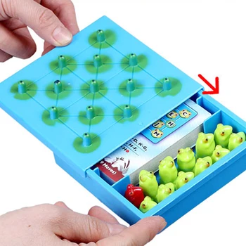 

Board Game Tabletop Portable Family Party Smooth Edge Interactive Toys ABS Plastic With Cards Brain Training Jumping