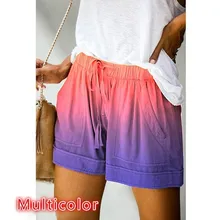 2020 Women's Short Summer Loose Rope Tie Short Sport Shorts Casual Elastic Waist Cotton Linen Shorts Pink Pocket Beach