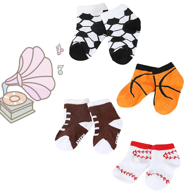 0-6 months Baby Socks Sports Style Fake Shoes Shape Full Moon Hundred Days Infant Baby Boys Girls Socks Children Socks (5)