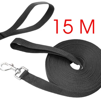 

15m*2.5cm Long Dog Puppy Pet Puppy Training Obedience Lead Leash (Black)