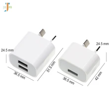 50 шт./лот двойной интерфейс USB адаптер питания 5 В 2A Австралия Новая Зеландия AU вилка настенное зарядное устройство для IPhone для samsung смартфон