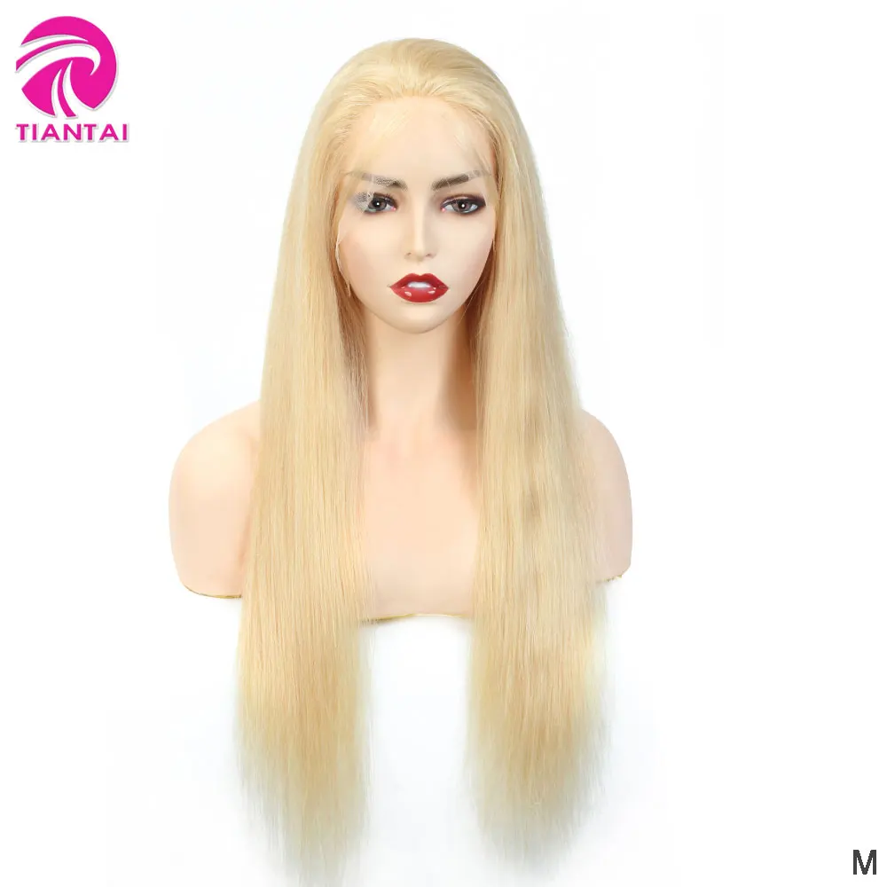 Парик блонд прямые 613 человеческие волосы на кружеве парики прозрачные парики шнурка для женщин 13*4 парик шнурка бразильский Remy 150 плотность