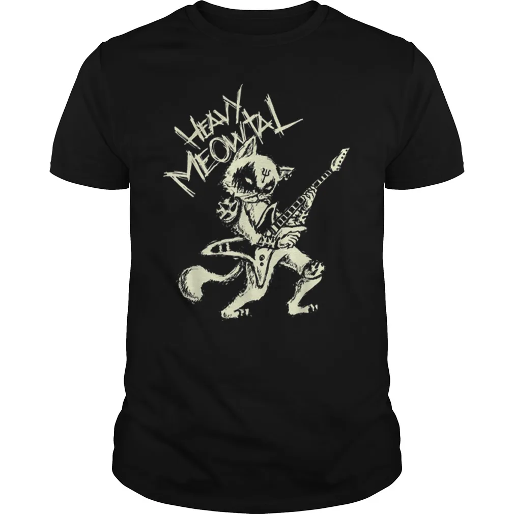 

Heavy Metal Cats Clothing Guitar Playing Cat Gothic Men's T Shirt