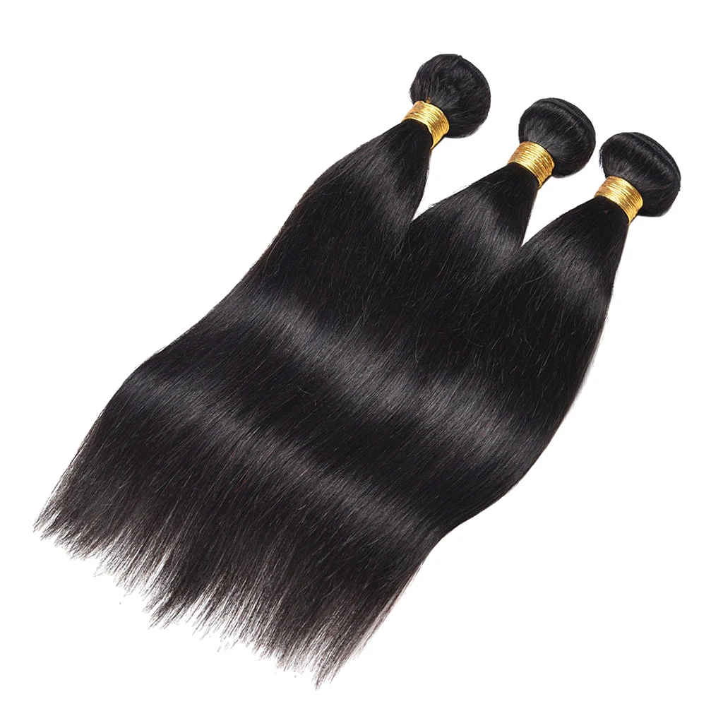 3pcs 10’’ Body Wave Bundles Virgin Hair Extension Bundle Peruvian Human Hair Straight Hairpieces