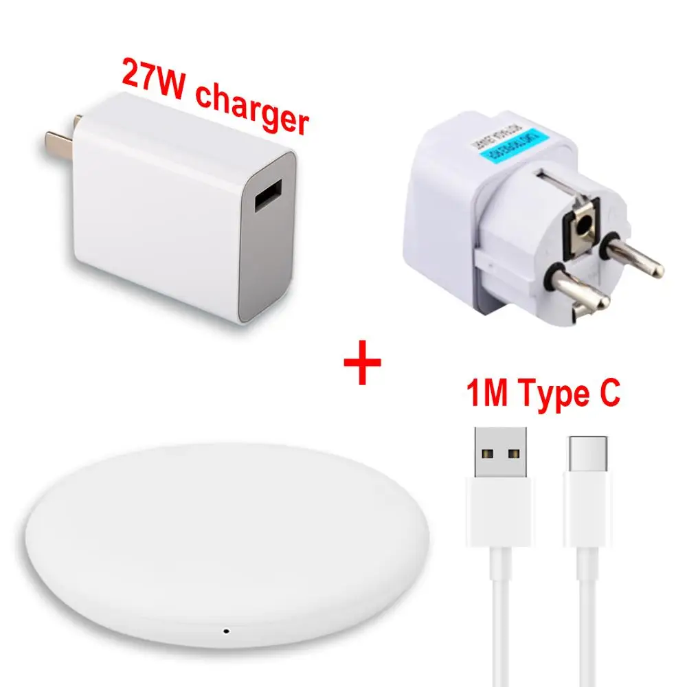 Add EU Cable Adapter Новое оригинальное Беспроводное зарядное устройство Xiao mi 20 Вт Max для mi 9(20 Вт) mi X 2 S/3(10 Вт) Qi EPP совместимый мобильный телефон(5 Вт) несколько безопасный - Тип штекера: Add EU Cable Adapter