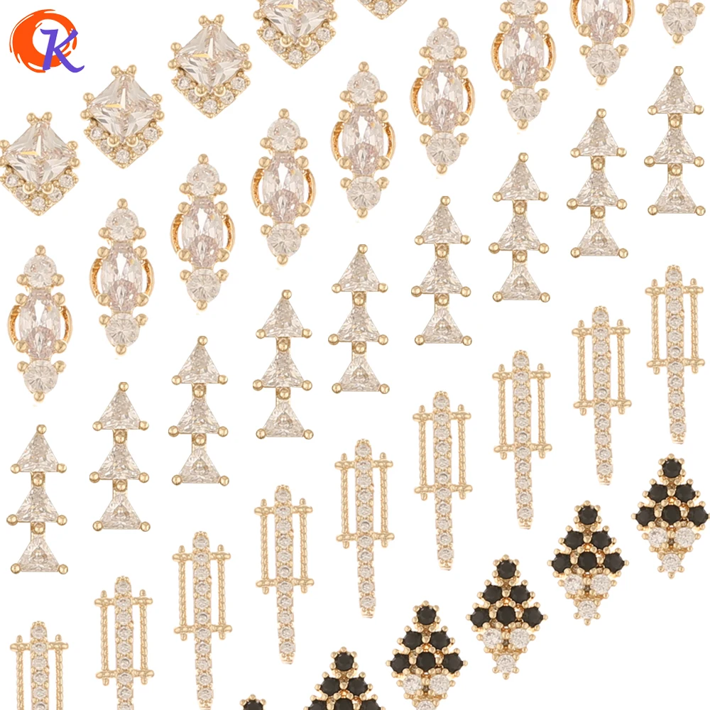 Cordial Design 50Pcs Jewelry Accessories/DIY Making/Cubic Zirconia Charms/Genuine Gold Plating/Hand Made/Fingernail Findings - cordial