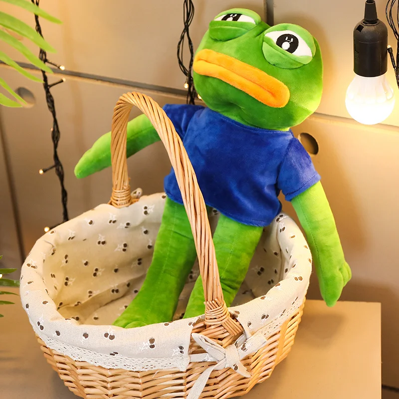 Creative 50-90cm Cute Magic Expression Pepe The Frog Sad Frog Plush 4chan Meme Toys Stuffed Animal Dolls for Kids Lovely Gift