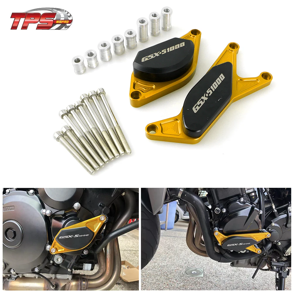 For SUZUKI GSX-S1000 GSX-S1000F 2015 2016 2017 CNC POM Frame Slider Crash Pad Engine Stator Case Saver Protector GSX S1000 | Автомобили и