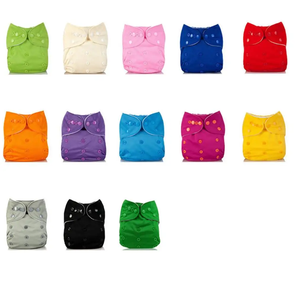 Pocket-Cloth Nappy Diaper Sigzagor Washable Baby Solid Plain 3kg-15kg