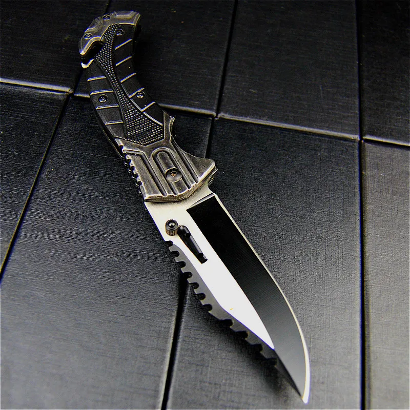 Японский оксид черный 3 cr13mov стальной ласточкин хвост большой складной нож открытый острый охотничий нож EDC карманный складной нож
