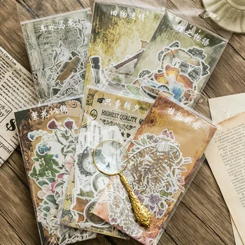 

Japanese Decorative Flower Floral A Past Event Diary Journal Vintage Paper Scrapbooking Label Stickers Bag