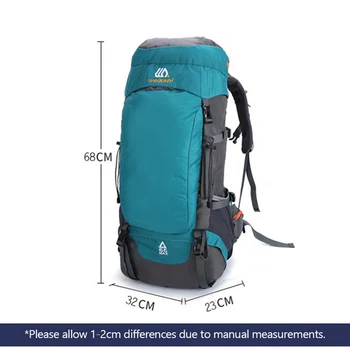 65L Camping Backpack Outdoor Militar Bag Waterproof Climbing Mountaineering Hiking Trekking Travel Accessories Sport Bags XA289A 4