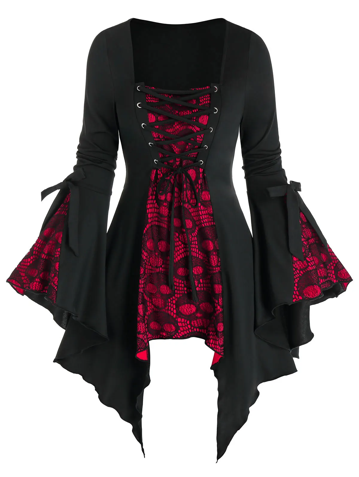 Wipalo Gothic T Shirt Wanita Tengkorak 