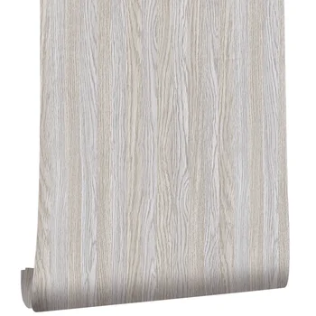 

LUCKYYJ Peel and Stick Wood Plank Wallpaper Vinyl Gray Wood Contact Paper Self-Adhesive Wallpaper Renovation Decoration Sticker