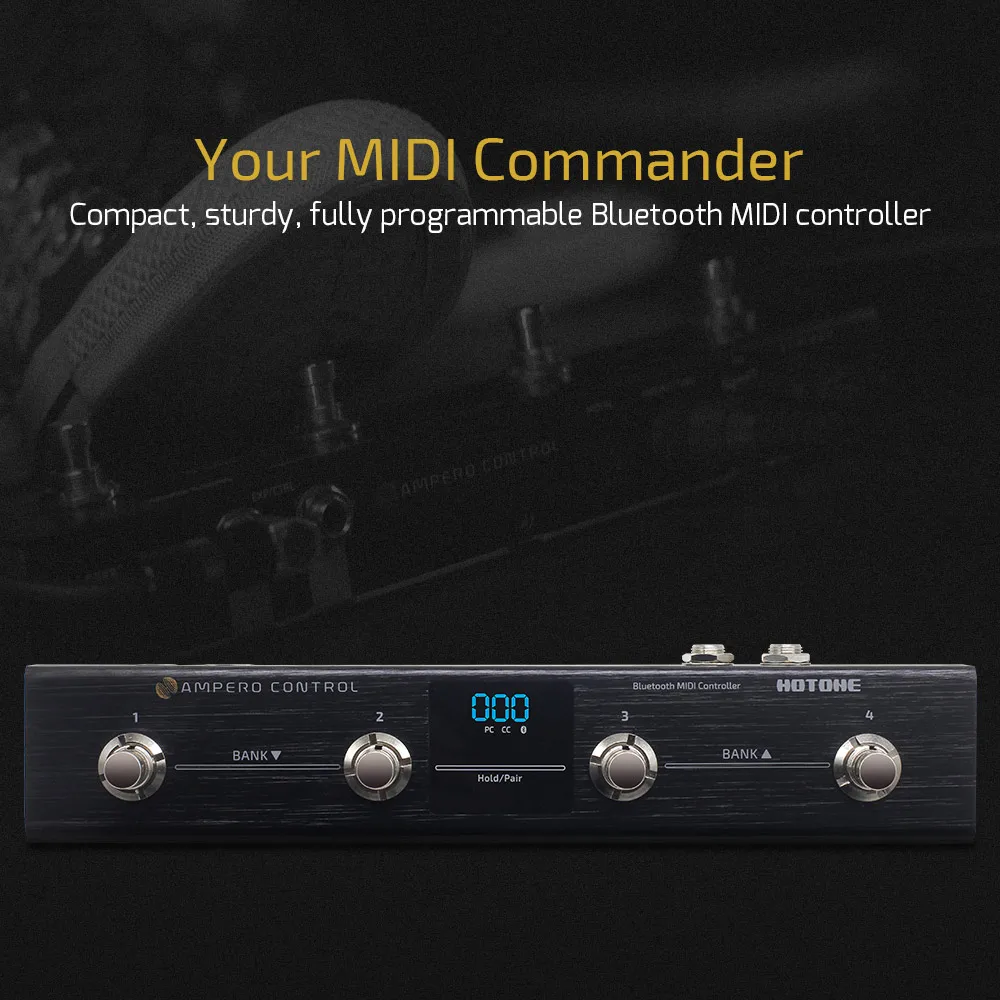 HOTONE Ampero ii 取り分け STOMP+ワイヤレスMIDIコントローラー