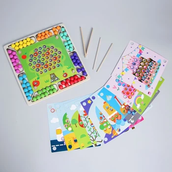

Developing set "Fold the drawing from balls" 10 sheets, 8 colors, 4 × 31.5 × 31 cm