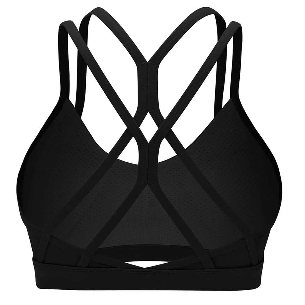 Seamless Sport Bra Sexy Brassiere Push Up Sports Bra Cross Back Running Padded Women Top For Yoga Fitness Workout Active Wear
