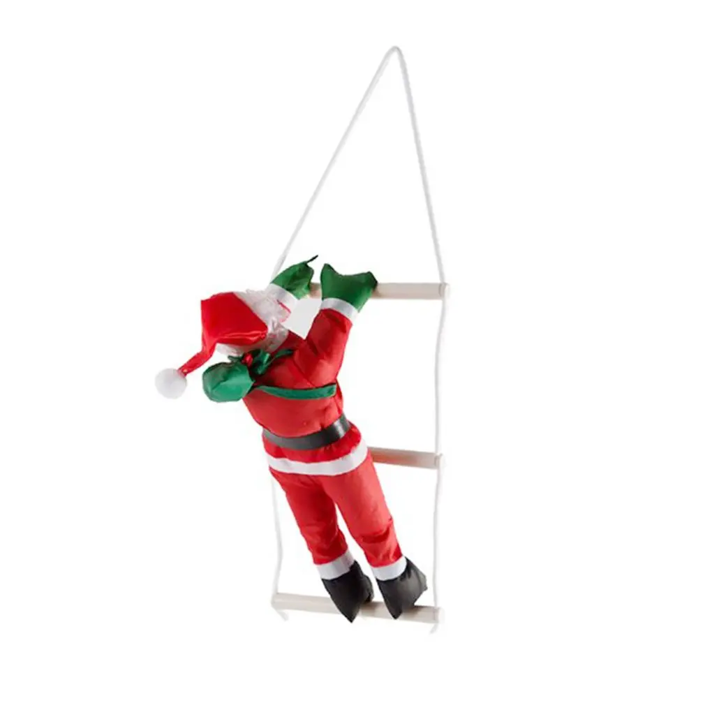 Christmas Decorations 25Cm Climbing Ladder Climbing Rope Santa Doll Pendant Home Decoration Gifts
