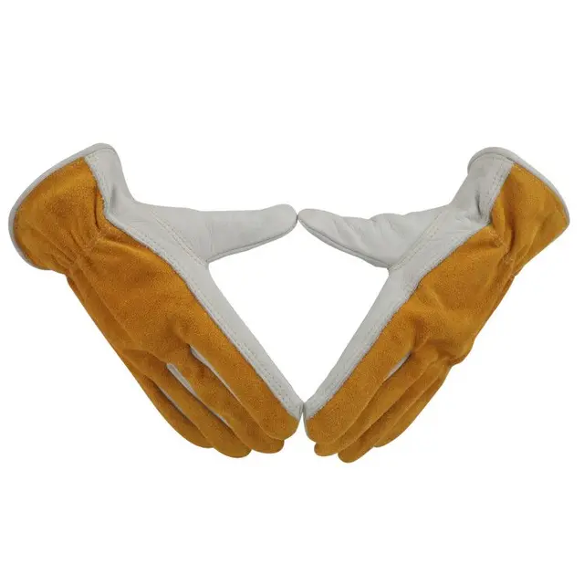 TMZHISTAR Gants de travail en cuir de vache pour homme et femme