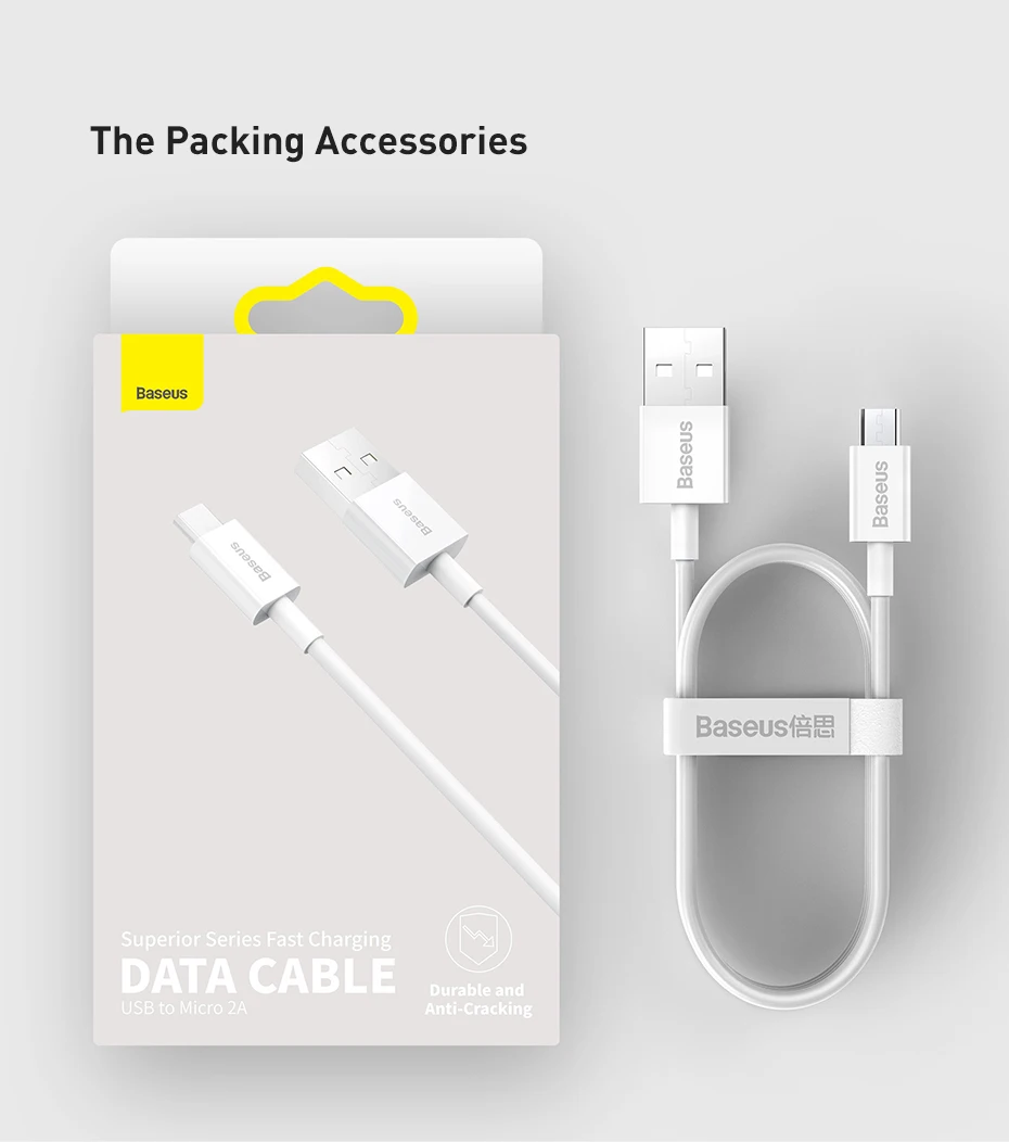 Baseus Cable Superior - USB to Micro USB - 2A 2 metres (CAMYS-A02