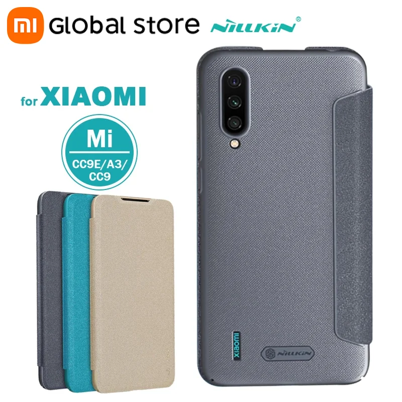 Чехол-книжка для Xiaomi CC9/CC9e/A3 серия NILLKIN Sparkle пластиковый ПУ кожаный чехол xiaomi cc9/cc9e/A3