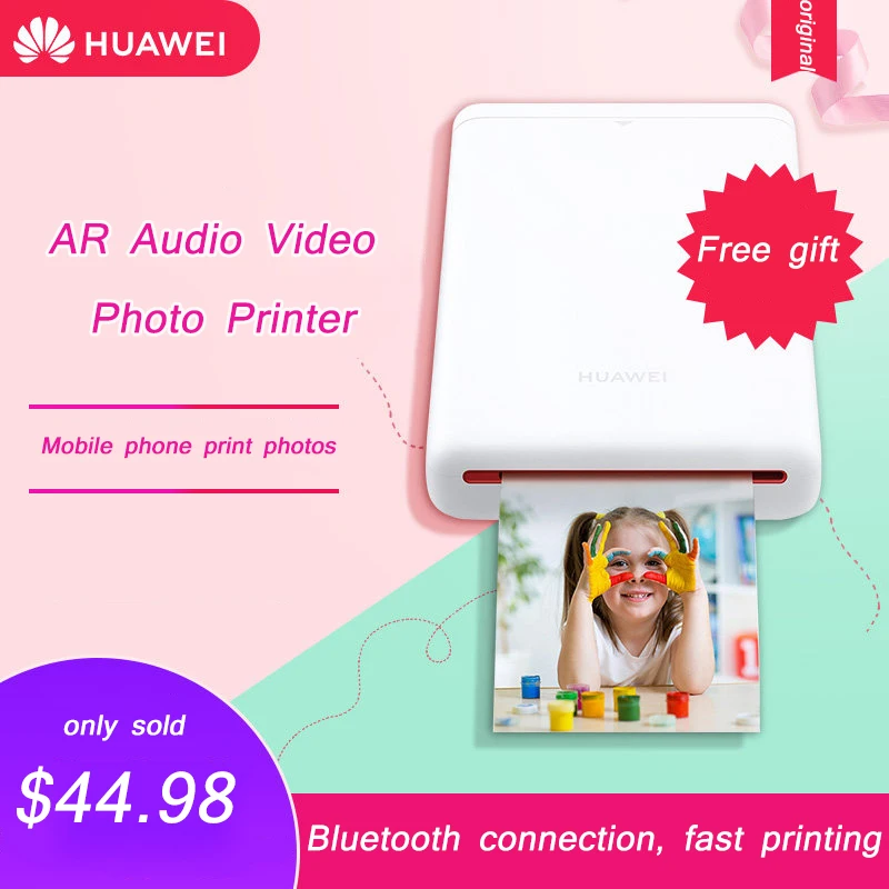 Карманный принтер HUAWEI CV80 для портативного путешествия мини DIY фотобумага