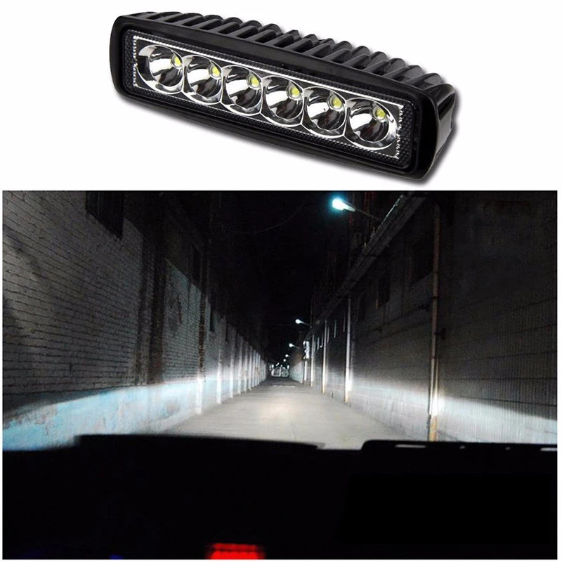 18 Вт 6LED дневные ходовые точечные лучи работы бар светильник s внедорожный внедорожник 4WD автомобиль грузовик светильник системы водонепроницаемый