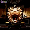 Customized 8X4X11 Meters Inflatable Lion Mascot Tunnel / Lion Giant Inflatables Cartoon / Inflatable Lion Tunnel Toy Tents 2