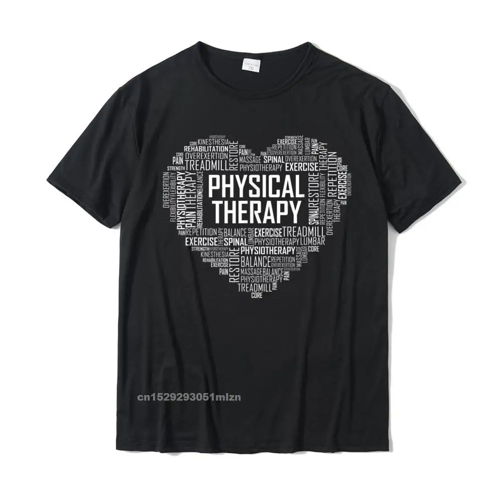 Normal Leisure Short Sleeve Tops Tees Summer/Autumn Round Neck Cotton Men Tshirts Leisure T-Shirt 2021 New Free Shipping PT Physical Therapy T Shirt Heart Gift Therapist Month T-Shirt__3298 black