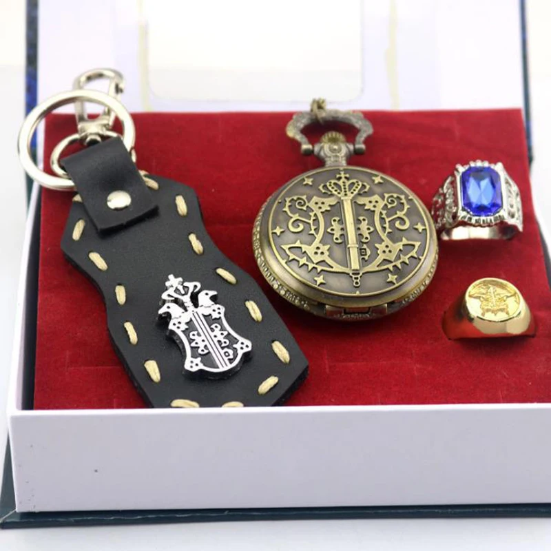 4 шт./кор. в виде милого героя аниме Темный дворецкий) часы/часы брелоки для