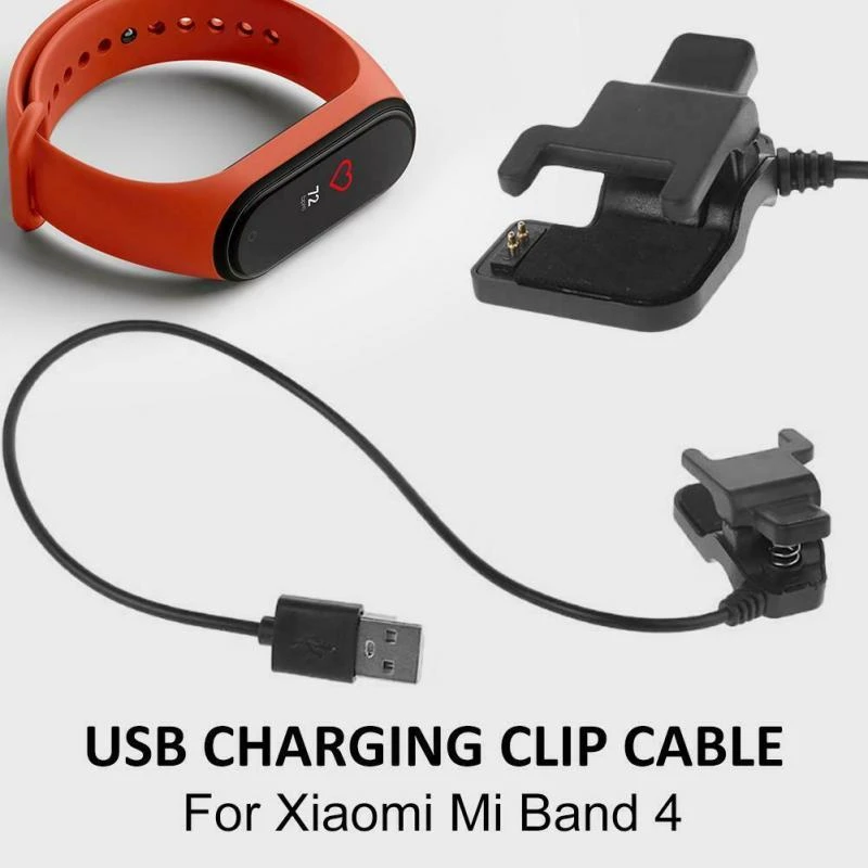 Portable Fast USB Clip-on Charging Cable Charger Cord Wire for Xiaomi MI Band 4 