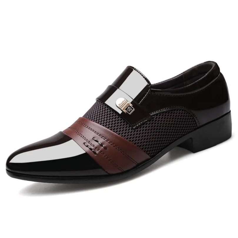 

Leather Shoes For Men 2020 Summer Breathable Business Dress Shoes Big Size 48 Casual Oxford Shoes Men Male Suit Wedding Shoes