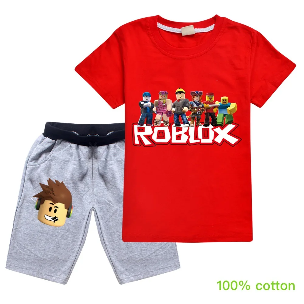 ROBLOXing новый костюм футболка + шорты детский из 2 предметов с коротким рукавом