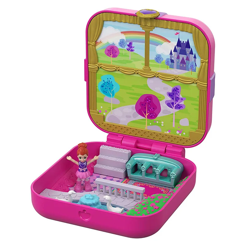 Polly Pocket милая кукла для девочек скрытый мир дом мини-сцена набор для девочек игрушки для детей подарок Русалочка детские игрушки аксессуары