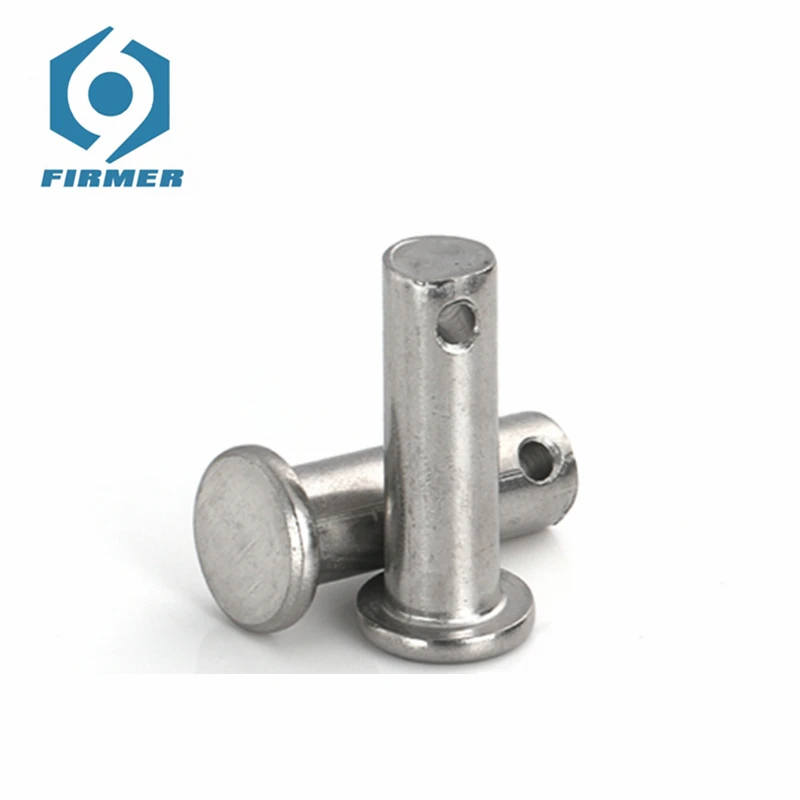 M8 Elongated Pin Shaft With Holes, Perforated Shaft Core 304 Stainless