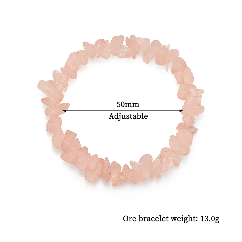 Women Girls Jewelry Gift Fascination Bracelet New Fashion Pink Mineral Spar Stretch Crystal Bracelet For Anniversary Pulseras