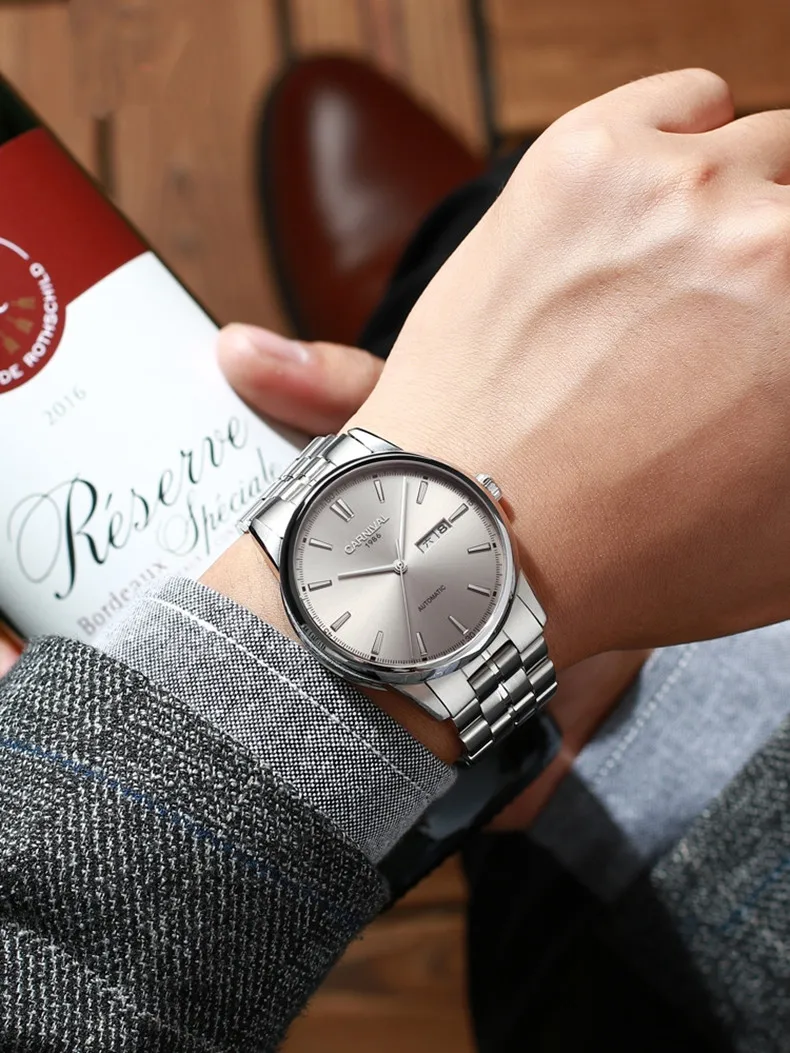 Switzerland Carnival Mechanical Watch Men MIYOTA Automatic Men Watches Luxury Brand Waterproof Clock Sapphire Montre Homme Reloj