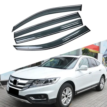 

For HONDA CROSSTOUR 2010-2015 Car Window Sun Rain Shade Visors Shield Shelter Protector Cover Trim Frame Sticker